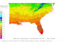 Florida USA base 32 degree-days to date