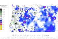 Oregon deviations from normal to date