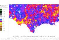 S. Central US deviations from normal to date