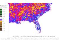 SE US deviations from normal to date