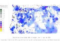 Oregon deviations from normal to date