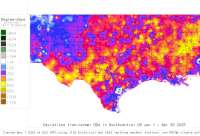 S. Central US deviations from normal to date