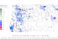 Oregon deviations from normal to date