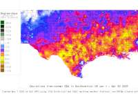 S. Central deviations from normal to date