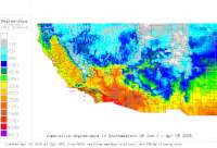 Nevada USA base 32 degree-days to date