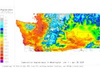 Washington USA base 32 degree-days to date