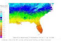 Southeastern base 41 degree-days to date