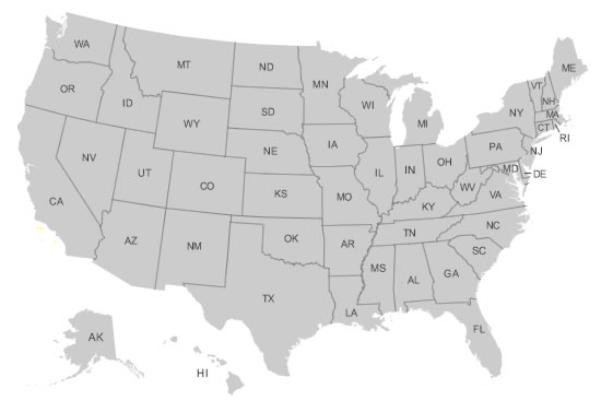 clickable USA map